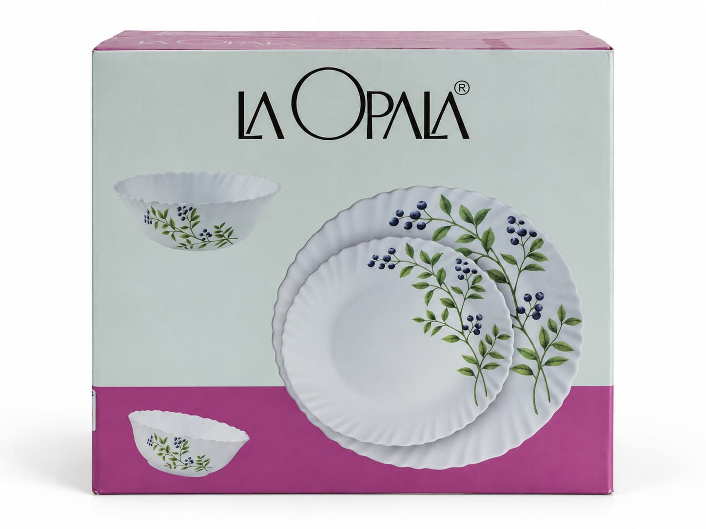 La Opala Juniper Blue 21-Piece Dinner Set